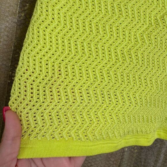 Free People Movement Modal Mesh Cropped Lime Green Stretch Tank Top XS/S - Picture 5 of 7